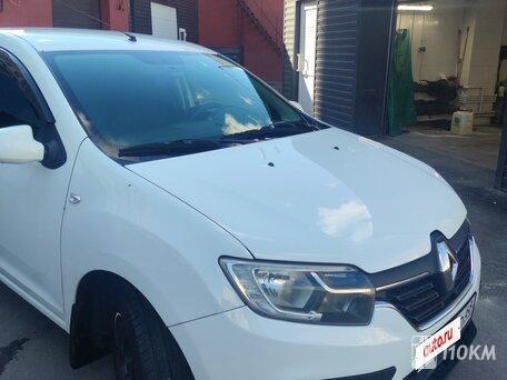 Renault, Logan, 1600, 113, бензин, седан, механика, передний привод, среднее состояние, левый, белый, 800 000 ₽